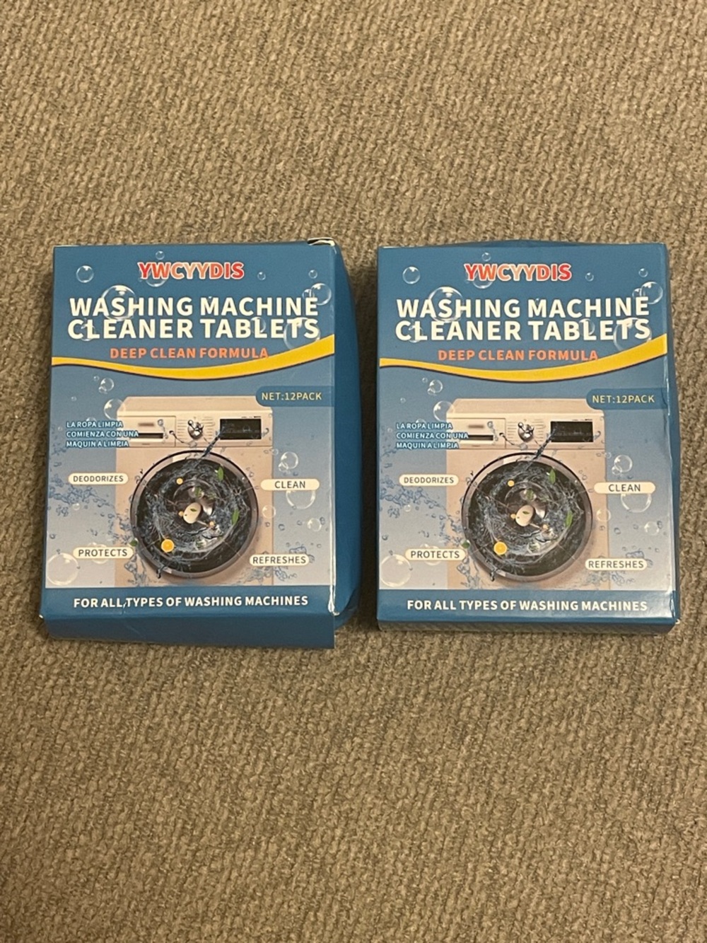 TEMU Washing Machine Cleaning Tablets Pack X 2 boxes (12 pack) NIB/NWT $10